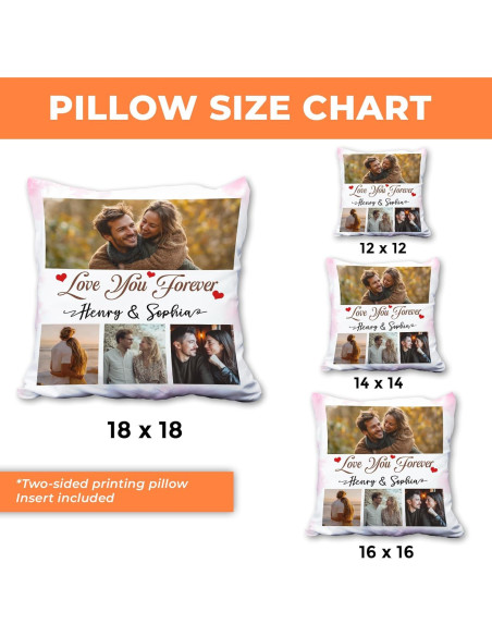 Almohada Decorativa Personalizada Foxcorner - Amor Pareja Almohada Decorativa Personalizada Foxcorner - Amor Pareja