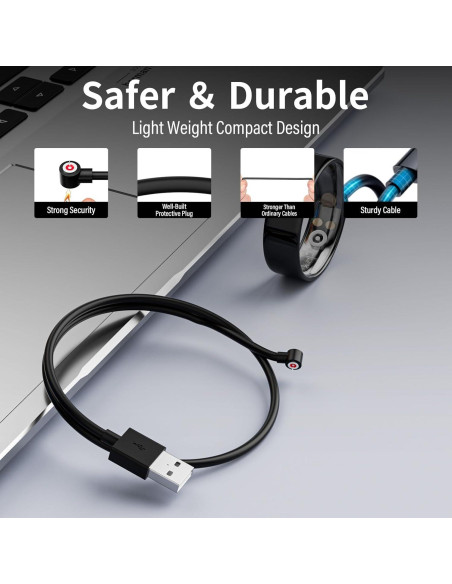 Cable de Carga Magnético para Anillo Inteligente Belcompany - 1m Cable de Carga Magnético para Anillo Inteligente Belcompany - 1m