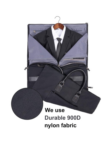 Bolsa de viaje convertible Modoker 45L, lona negra, resistente al agua