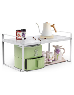 Estante Organizador Expandible Yuleimy 28 cm Blanco Cocina