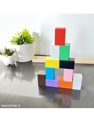 Soporte de Crayones Montessori OKKOSTAR - Organizador de Arte Grande