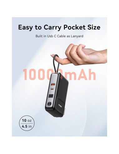 Cargador Portátil 3 en 1 C-Smartlink 10000mAh Carga Rápida