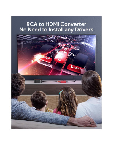 Convertidor RCA a HDMI ABLEWE 1080P para TV y Consolas