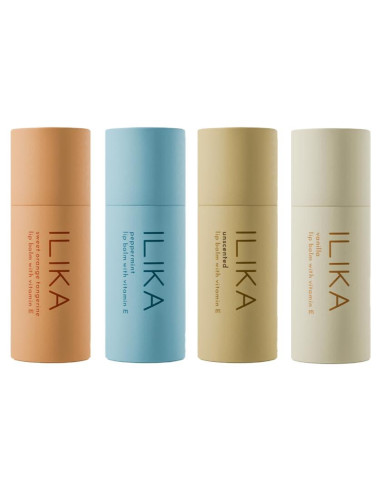 Bálsamo Labial Orgánico ILIKA - Paquete de 4 Sabores 8.5g