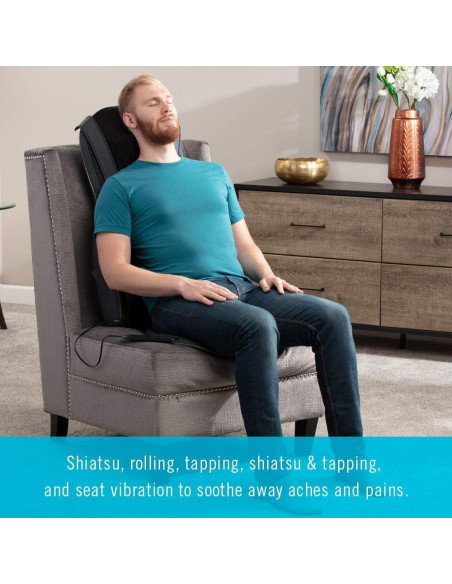Cojín de Masaje Shiatsu HoMedics Serenity con Calor y Bluetooth Cojín de Masaje Shiatsu HoMedics Serenity con Calor y Bluetooth