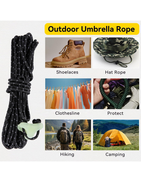 Cuerdas de Tienda HIKEMAN 4m Reflectantes 2mm UHMWPE Camping Cuerdas de Tienda HIKEMAN 4m Reflectantes 2mm UHMWPE Camping