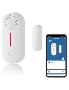 Sensor de Puerta Inteligente Zecamin WiFi con Alarma 80dB