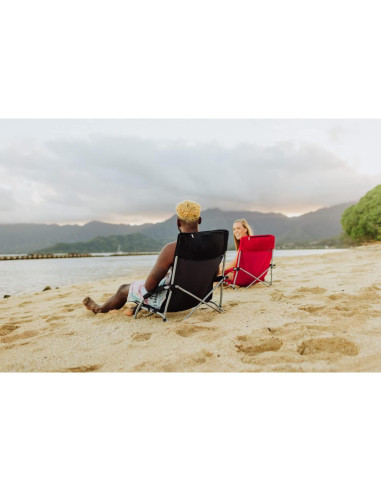 Silla de Playa Plegable Tranquilidad NCAA Picnic Time Roja
