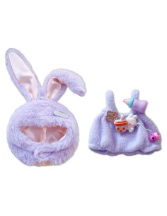 Conjunto de Ropa de Muñeca Tzwhwcx Conejo Púrpura 22.86cm