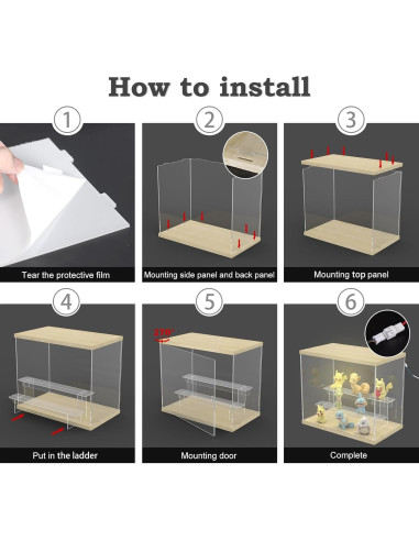 Caja de Exhibición Acrílica Nynelly con Luz 31.6x18x26.4cm