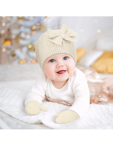 Set de Gorro y Guantes Satinior 3 Piezas para Niños 0-6 Años