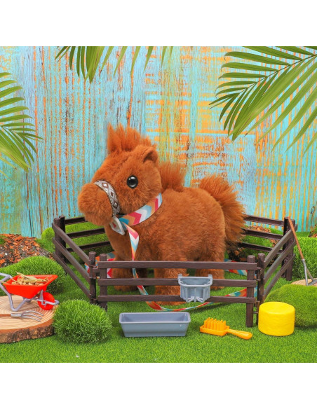 Caballo de Peluche Interactivo Tagitary 20x9x13.5cm Marrón Caballo de Peluche Interactivo Tagitary 20x9x13.5cm Marrón