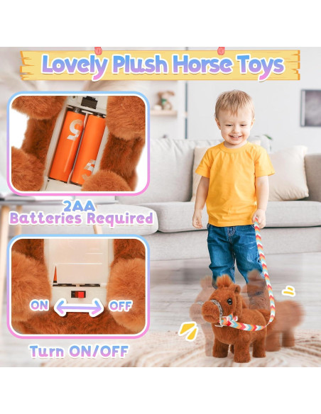 Caballo de Peluche Interactivo Tagitary 20x9x13.5cm Marrón Caballo de Peluche Interactivo Tagitary 20x9x13.5cm Marrón
