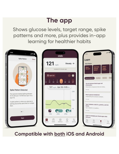 Biosensor de Glucosa Stelo - Monitoreo Continuo 15 Días Biosensor de Glucosa Stelo - Monitoreo Continuo 15 Días