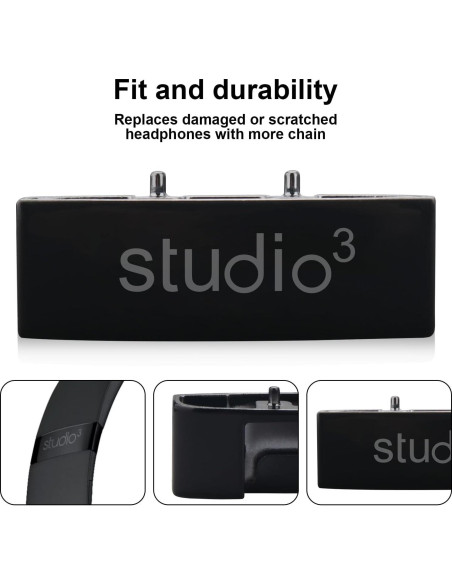 Repuestos de bisagra para auriculares Beats Studio 3 - Negro Repuestos de bisagra para auriculares Beats Studio 3 - Negro