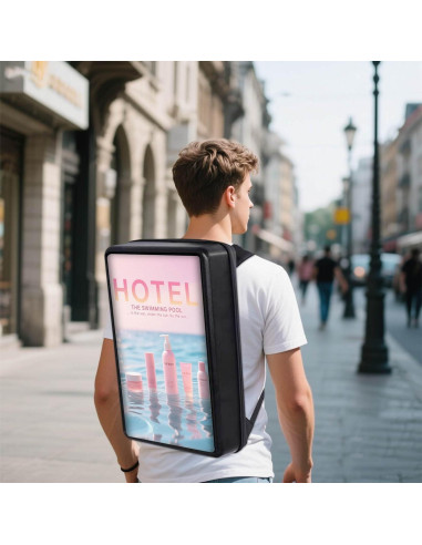 Mochila Publicitaria Digital Pyimgus 21.5" LCD Impermeable