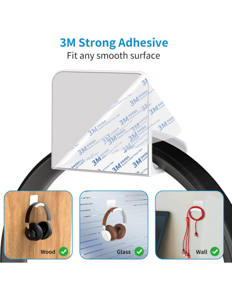 Soporte Adhesivo para Auriculares SOKUSIN Blanco - Universal Soporte Adhesivo para Auriculares SOKUSIN Blanco - Universal