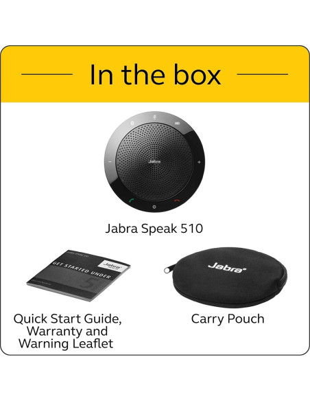 Altavoz Bluetooth Jabra Speak 510 UC Portátil 15h Batería Altavoz Bluetooth Jabra Speak 510 UC Portátil 15h Batería
