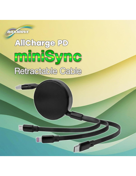 Cable Retráctil BoxWave USB-C y Micro USB 100W para Edifier Stax Spirit S3 Cable Retráctil BoxWave USB-C y Micro USB 100W para Edifier Stax Spirit S3