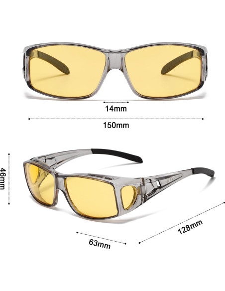 Gafas de Conducción Nocturna CARFIA - Lentes Polarizados Amarillos HD Gafas de Conducción Nocturna CARFIA - Lentes Polarizados Amarillos HD