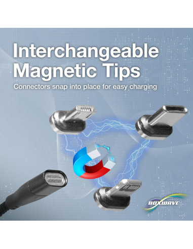 Cable MagnetoSnap BoxWave 100W PD para Edifier W860NB - Negro