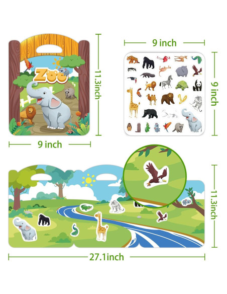 Libro de Pegatinas Reutilizables AEAHALY para Niños 3-8 Años Libro de Pegatinas Reutilizables AEAHALY para Niños 3-8 Años