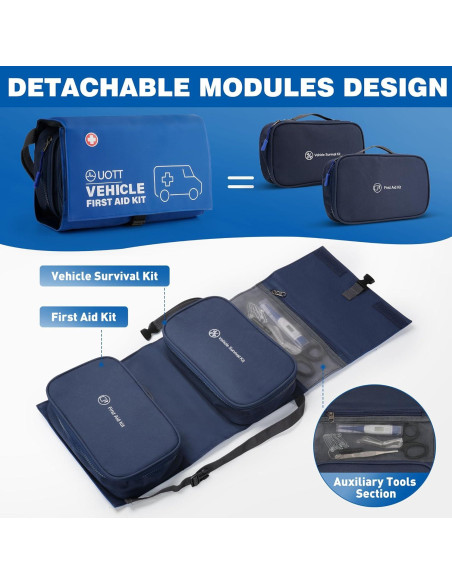 Kit de Primeros Auxilios UOTT para Coche - Emergencia Vehicular Kit de Primeros Auxilios UOTT para Coche - Emergencia Vehicular