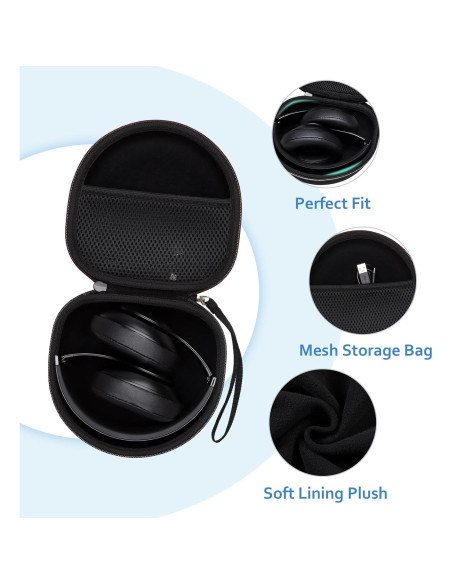 Funda EVA para Auriculares XANAD Negro - Compatible con Beats, JBL, JLab Funda EVA para Auriculares XANAD Negro - Compatible con Beats, JBL, JLab