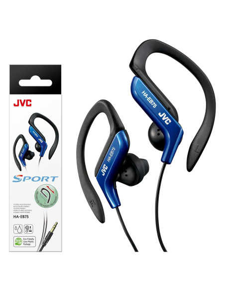 Auriculares de Clip JVC HA-EB75 Azul Resistente al Agua 13.5mm Auriculares de Clip JVC HA-EB75 Azul Resistente al Agua 13.5mm