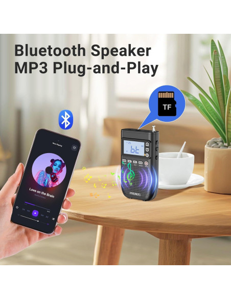 Radio Portátil AM FM PRUNUS J-618 Bluetooth Recargable 2000mAh Radio Portátil AM FM PRUNUS J-618 Bluetooth Recargable 2000mAh