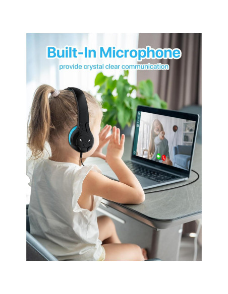 Auriculares para Niños ZIUMIER H41 con Micrófono y Limitador 80/90dB Auriculares para Niños ZIUMIER H41 con Micrófono y Limitador 80/90dB