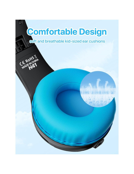 Auriculares para Niños ZIUMIER H41 con Micrófono y Limitador 80/90dB Auriculares para Niños ZIUMIER H41 con Micrófono y Limitador 80/90dB
