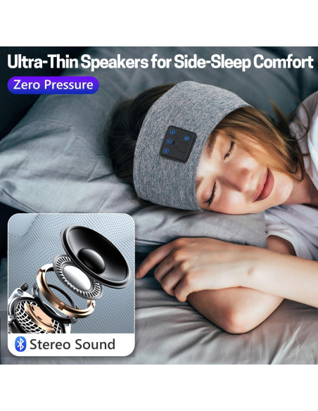 Auriculares Inalámbricos Bluetooth Aurya para Dormir Banda Cabeza Auriculares Inalámbricos Bluetooth Aurya para Dormir Banda Cabeza