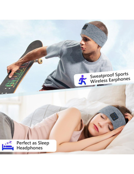 Auriculares Inalámbricos Bluetooth Aurya para Dormir Banda Cabeza Auriculares Inalámbricos Bluetooth Aurya para Dormir Banda Cabeza