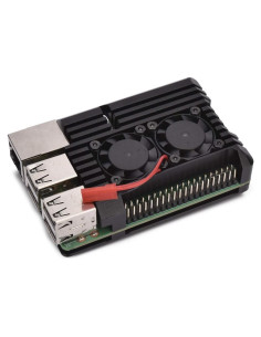 Caja de Aluminio para Raspberry Pi 3 B+ con Ventilador Dual