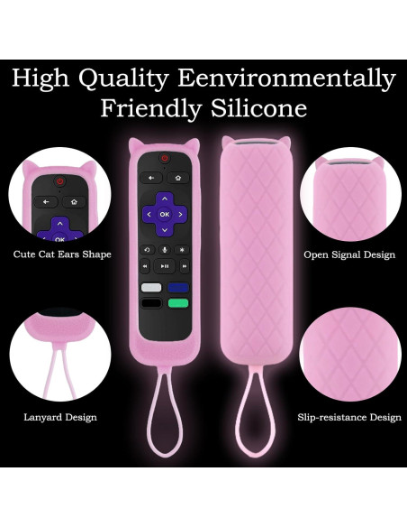 Paquete de 3 fundas de silicona para control remoto Roku Paquete de 3 fundas de silicona para control remoto Roku