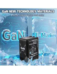 Cargador Rápido GaN W&O 2-en-1 con Cables Tipo-C y Lightning 2