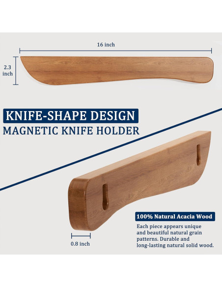 Soporte Magnético para Cuchillos YCROJBK 40.64 cm Madera Acacia Soporte Magnético para Cuchillos YCROJBK 40.64 cm Madera Acacia