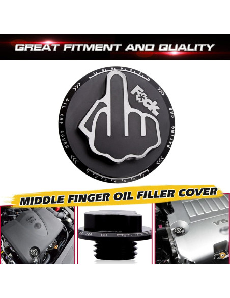 Tapa de Tanque de Combustible Xotic Tech Negro Dedo Medio Toyota Tapa de Tanque de Combustible Xotic Tech Negro Dedo Medio Toyota