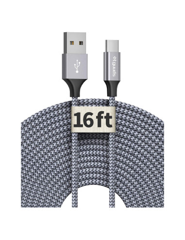 Cable USB A a USB C etguuds 5M Carga Rápida Trenzado Nylon