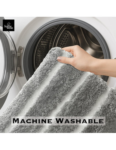 Juego de Alfombrillas de Baño Homewear 2 Piezas Suaves Antideslizantes