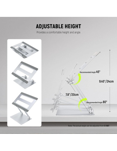 Soporte Ajustable para Laptop OTREST CP01S - Aluminio Ergonómico 10kg