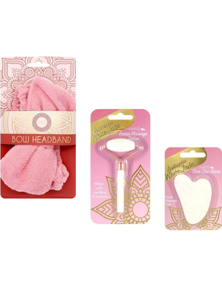 Conjunto de Cuidado Facial Earth & I - Rodillo de Jade Blanco y Gua Sha Conjunto de Cuidado Facial Earth & I - Rodillo de Jade Blanco y Gua Sha