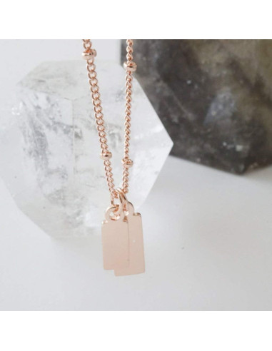 Collar con Etiqueta para Perro Pequeño HONEYCAT Oro Rosa 53-58 cm