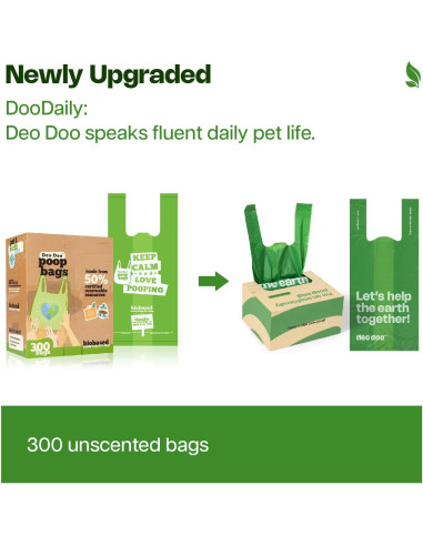 Bolsas de Excremento de Perro Deo Doo 300 Cuentas Grandes