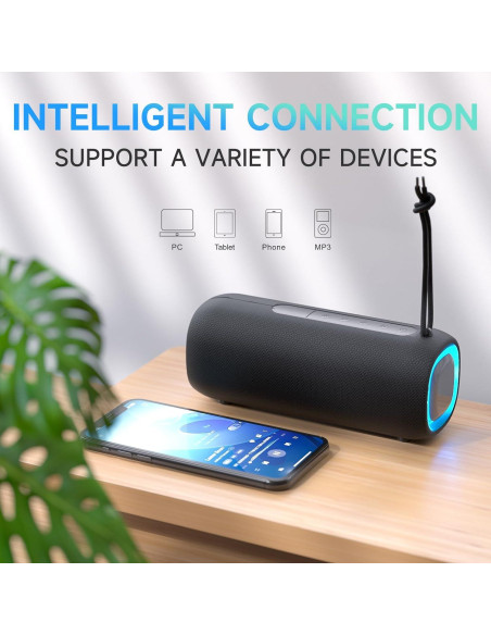 Altavoz Bluetooth COOPERS WP05A Impermeable 20cm con Luces RGB Altavoz Bluetooth COOPERS WP05A Impermeable 20cm con Luces RGB
