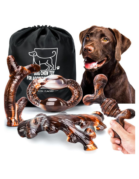 Juguetes para Masticar Perros OSORD - 4 Paquetes Resistentes Juguetes para Masticar Perros OSORD - 4 Paquetes Resistentes