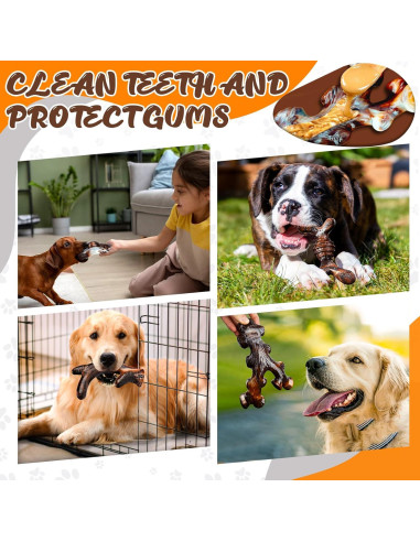 Juguetes para Masticar Perros OSORD - 4 Paquetes Resistentes