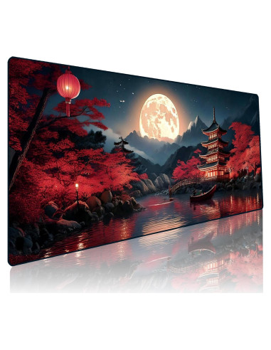 Alfombrilla de Escritorio XL WTADAY Luna Llena 80x30cm Antideslizante