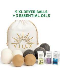 Bolas de Secado de Lana Premium XL 9 Unidades con Aceites Esenciales 2